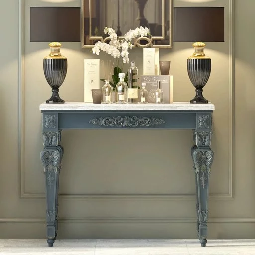 Square tapered table legs with acanthus leaf antique (1 PC)