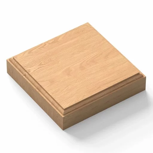 HANDCRAFTED SQUARE ROSETTE FROM SOLID WOOD