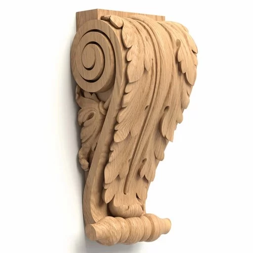 Fancy corbels with acanthus scrolls from oak