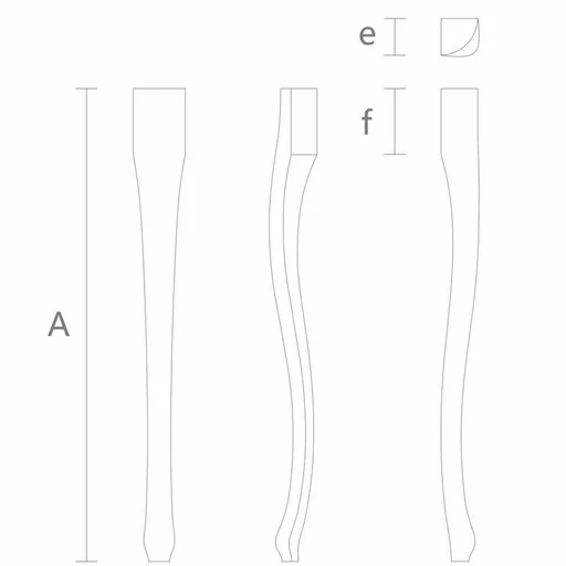 Curved table legs quiet luxury style (1 PC)