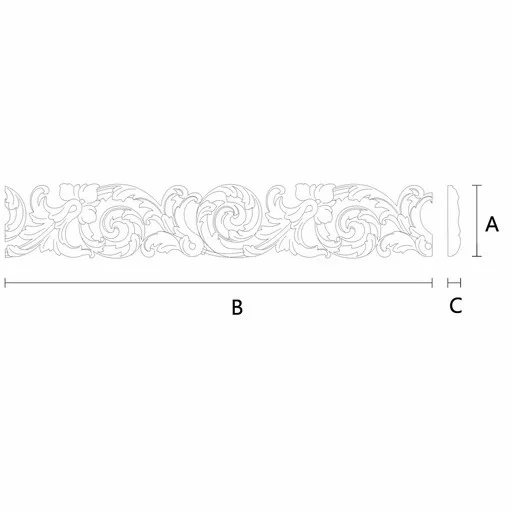 PIERCED ACANTHUS SCROLL MOULDING BAROQUE