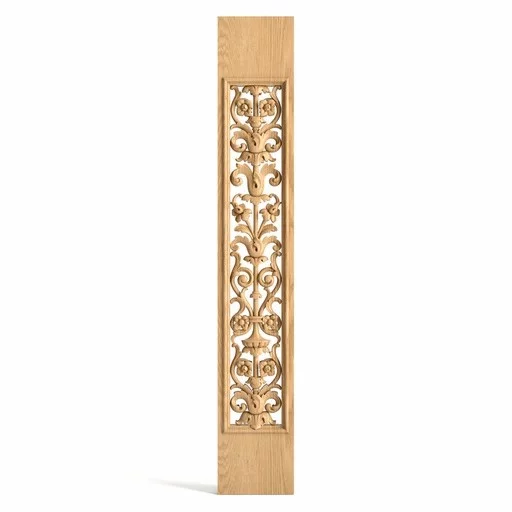 DECORATIVE RECTANGULAR BALUSTERS FLORAL OPENWORK FROM OAK