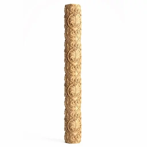 DECORATIVE FLORAL PILLAR FROM WOOD