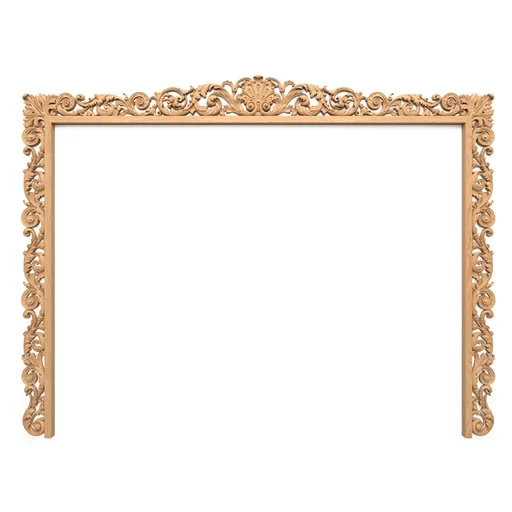 BAROQUE STYLE WOODEN FRAME FOR TV ZONE DESIGN