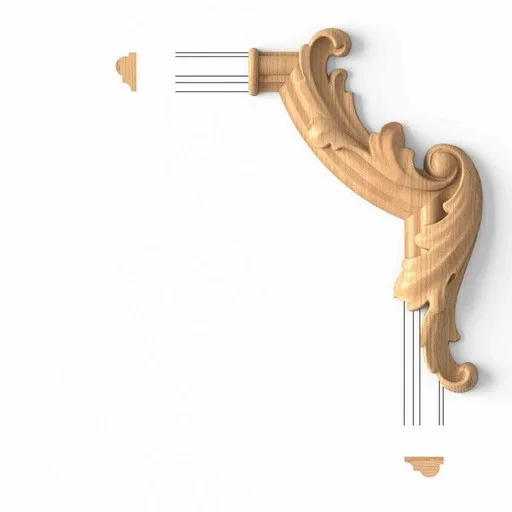 HANDCRAFTED SOLID WOOD ONLAY FOR MOULDING