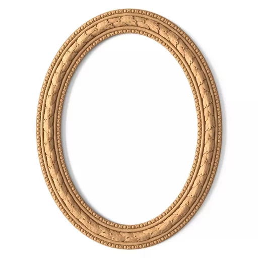 BAROQUE STYLE FRAME MIRROR WITH LAUREL LEAVES FROM BEECH