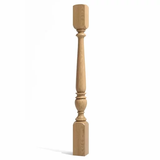 CLASSIC ROUNDED NEWEL POST FROM SOLID WOOD