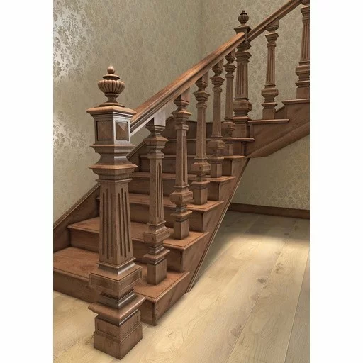 RENAISSANCE STYLE LARGE WOODEN NEWEL POST