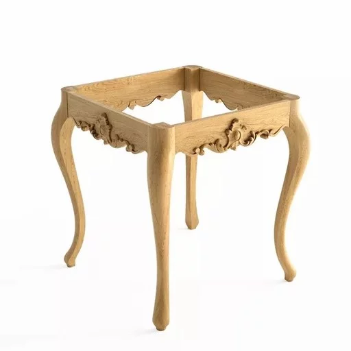 SMALL VICTORIAN STYLE WOOD SQUARE COFFEE TABLE