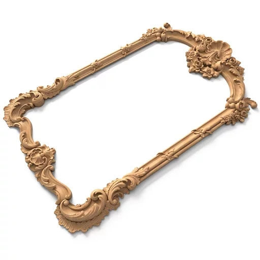 BAROQUE STYLE BEECH ARCHED HANGING FRAME MIRROR