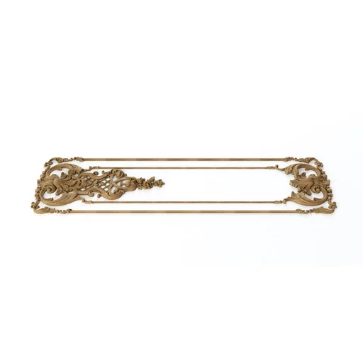 WOOD CARVED PANEL WITH ELEMENTS OF FLORAL DESIGN