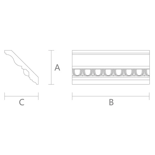 ANTIQUE STYLE SOLID WOOD CROWN MOULDING