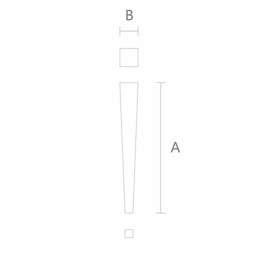 Block table legs pyramid shape quied luxury (1 PC)