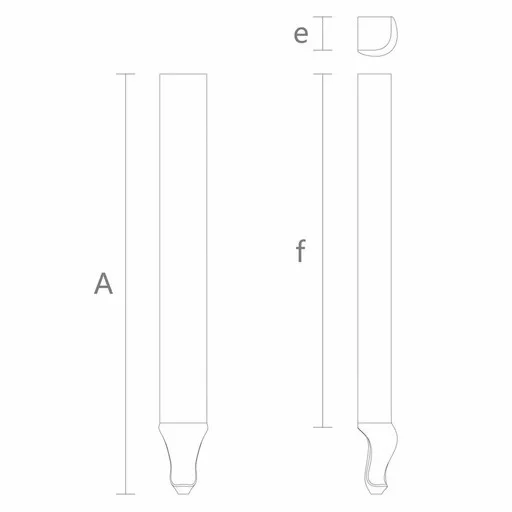 Massive unusual table legs with curved tip minimalistic (1 PC)
