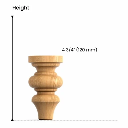 French country furniture feet rounded (1 PC)