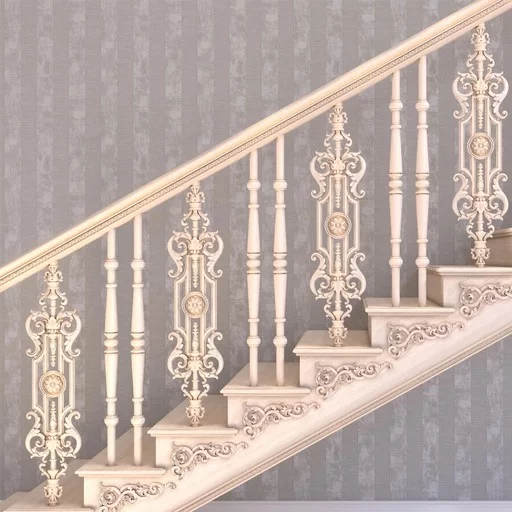 OPENWORK BAROQUE STYLE BEECH STAIRCASE BALUSTER
