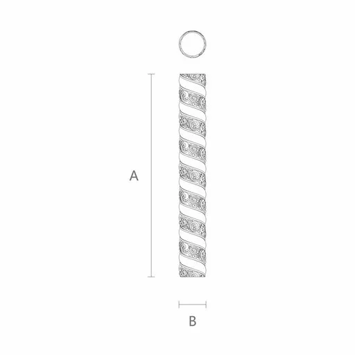 ROUND COLUMNS WITH OPENWORK FLORAL DECOR
