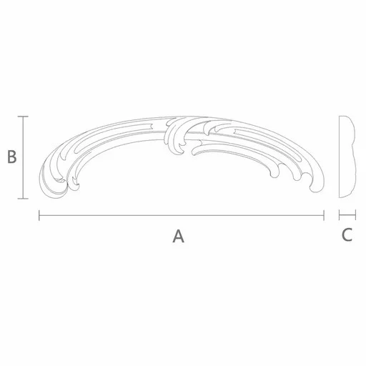 Classic-style oak pierced decorative onlays, Left