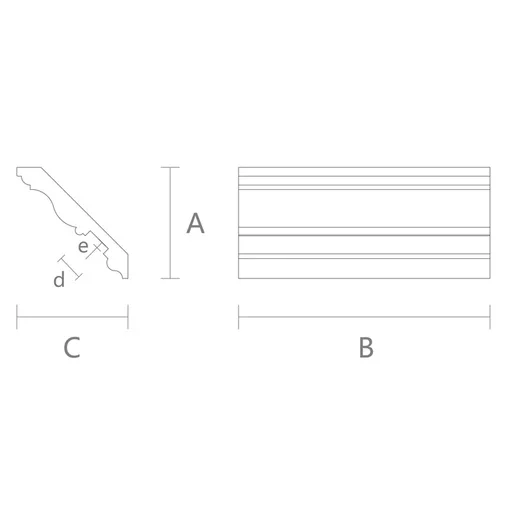 CLASSIC STYLE HANDCRAFTED CROWN MOULDING FROM NATURAL WOOD