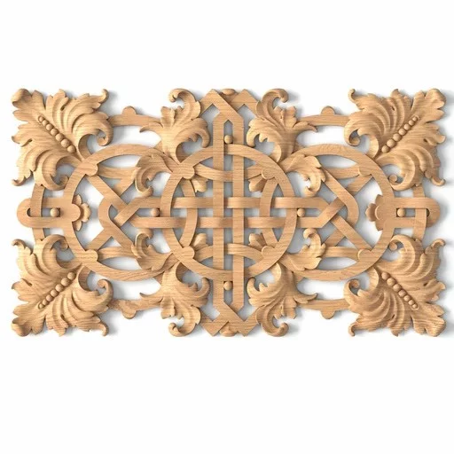 Ornamental solid wood onlay for furniture