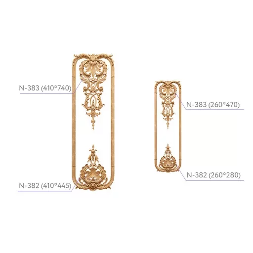 PIERCED FLORAL APPLIQUE PANELING CENTRE FOR WALL MOLDING