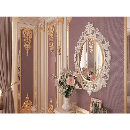DECORATIVE FRENCH WOOD PANEL WITH CARVED ONLAYS AND CLASSICAL MOULDINGS