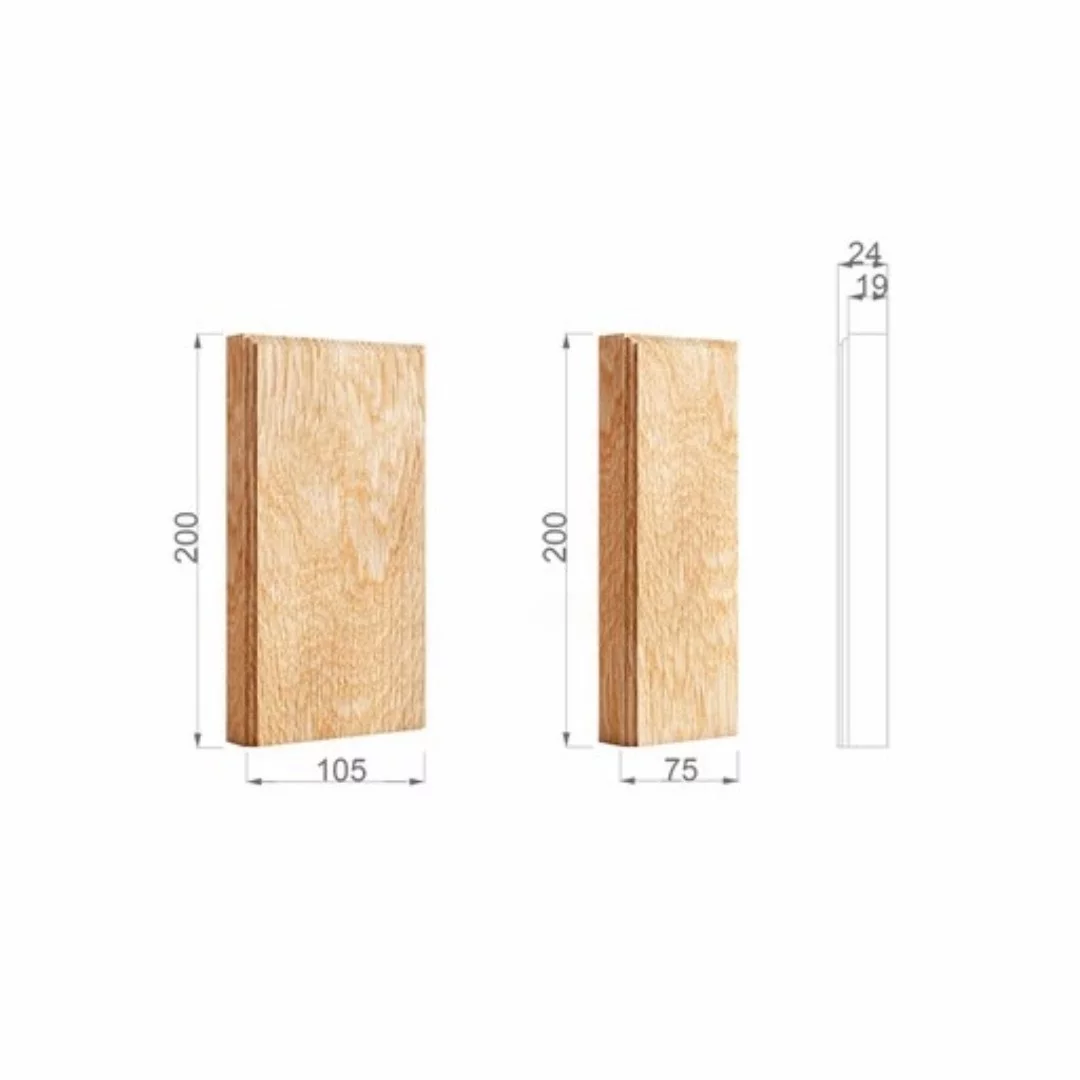 RECTANGULAR WOODEN ROSETTE FOR DECORATIVE PILASTERS