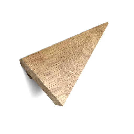TRIANGULAR WOOD CABINET KNOBS FROM SOLID OAK (SET OF 4 PC.)