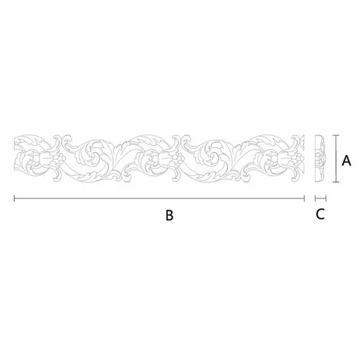 OPENWORK MOULDING WITH ACANTHUS LEAF AND BELLFLOWERS