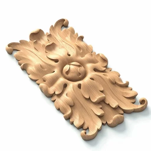 DECORATIVE ROSETTES RECTANGULAR WITH ACANTHUS LEAF