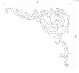 Floral applique corner openwork vintage, right