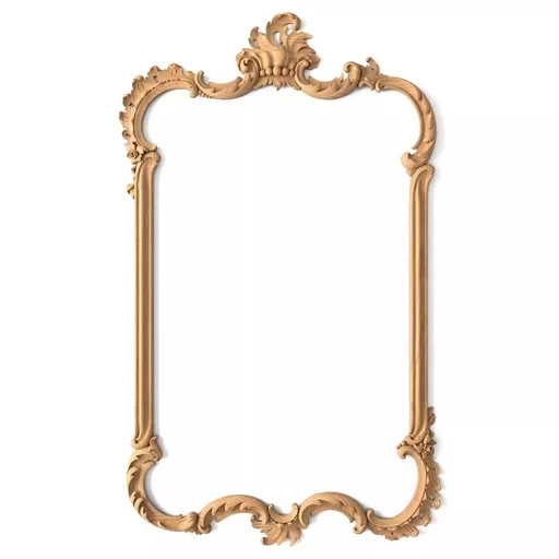 LARGE ORNAMENTAL ROCOCO STYLE FRAME MIRROR FROM WOOD