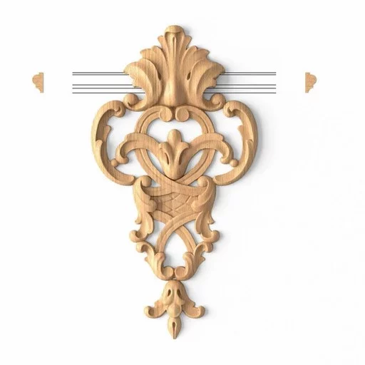 DECORATIVE FURNITURE APPLIQUES FOR KITCHEN CABINETS FROM BEECH