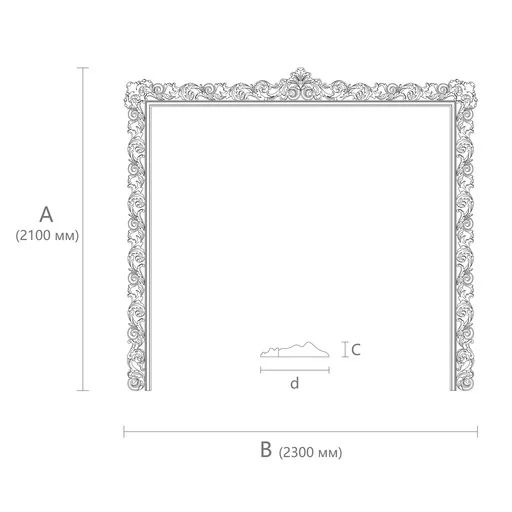 BAROQUE STYLE WOODEN FRAME FOR TV ZONE DECORATING