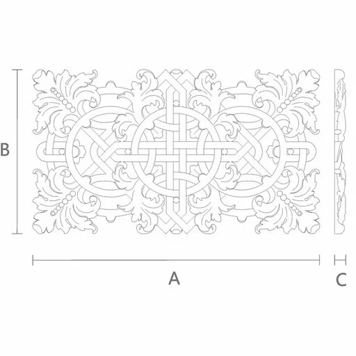 Ornamental solid wood onlay for furniture