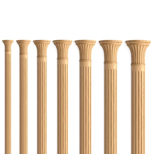 HALF-ROUND HARDWOOD PILASTER FOR INTERIOR