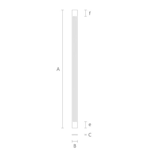 HANDCRAFTED WOODEN CLASSIC STYLE FLUTED PILASTER