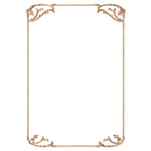 CLASSIC FRENCH PANELING FOR WALLS RECTANGULAR WITH FLORAL ORNAMENT