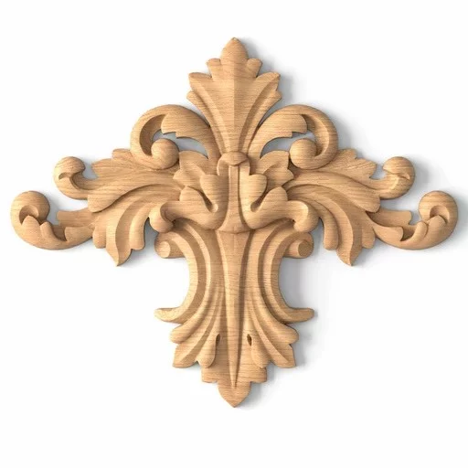 Antique wooden handcrafted center onlay for walls