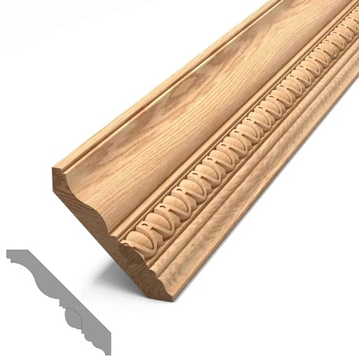ANTIQUE STYLE SOLID WOOD CROWN MOULDING