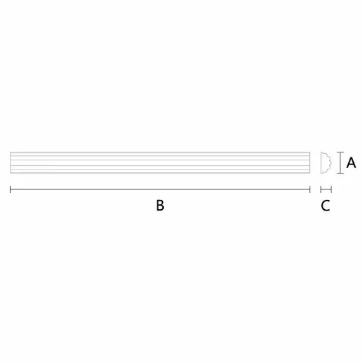 REEDED MOULDING EMPIRE DECO