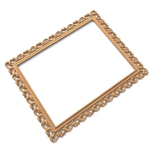 LARGE CLASSIC STYLE WOODEN FRAME MIRROR WITH A PIERCED DESIGN