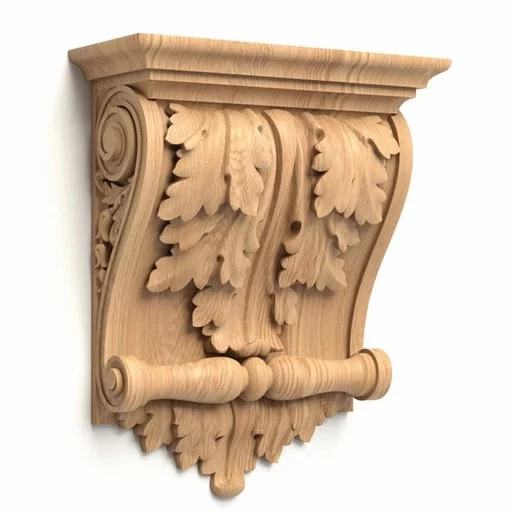 WIDE CORBEL WITH ACANTHUS LEAF SCROLL ROCOCO