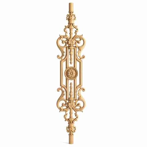 OPENWORK BAROQUE STYLE BEECH STAIRCASE BALUSTER