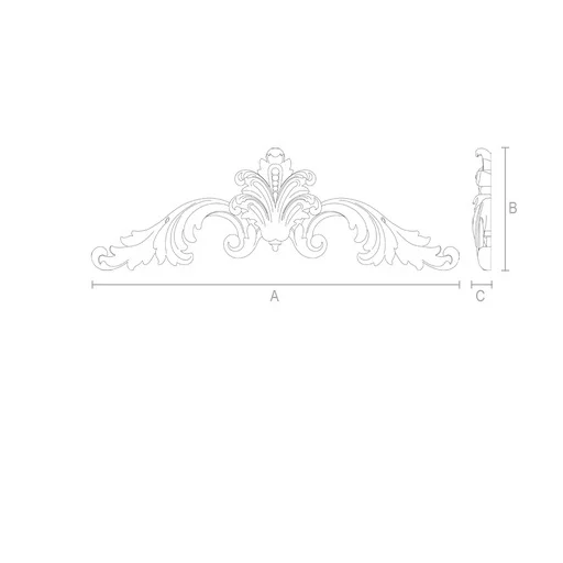 Design oak appliques for kitchen cabinets