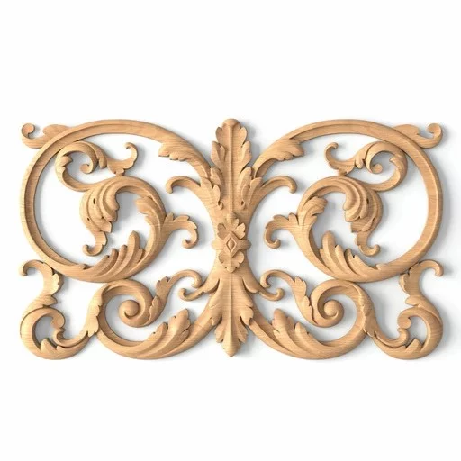 Baroque-style carved wooden center onlay