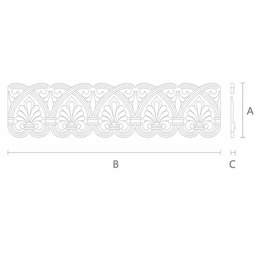 DECORATIVE MOULDING PIERCED PALMETTE CLASSIC