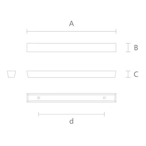 VERTICAL RECTANGULAR PULL HANDLE FOR CABINETS