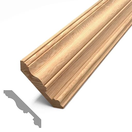 CLASSIC STYLE HANDCRAFTED CROWN MOULDING FROM NATURAL WOOD