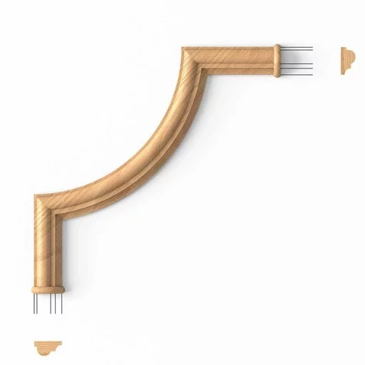 HAND CARVED ARCHITECTURAL CORNER MOULDING FROM OAK